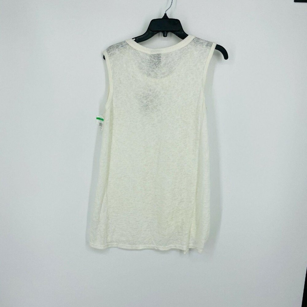 Bobeau Women's Tie Front Slub Knit Tank Top Blouse - Picture 6 of 6